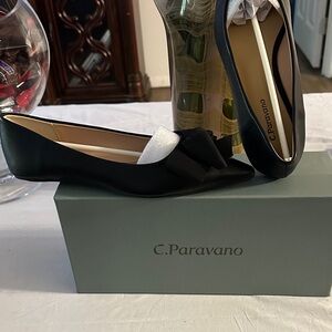 C.Paravano Black and White Women's Loafers